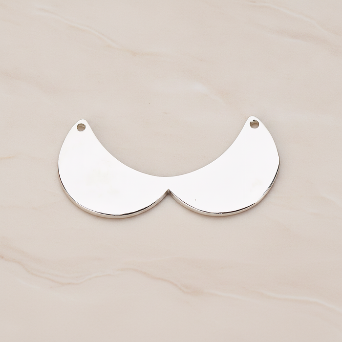 Baby Bib Pendant, 2 Pc on warm marble background (PD.1152)