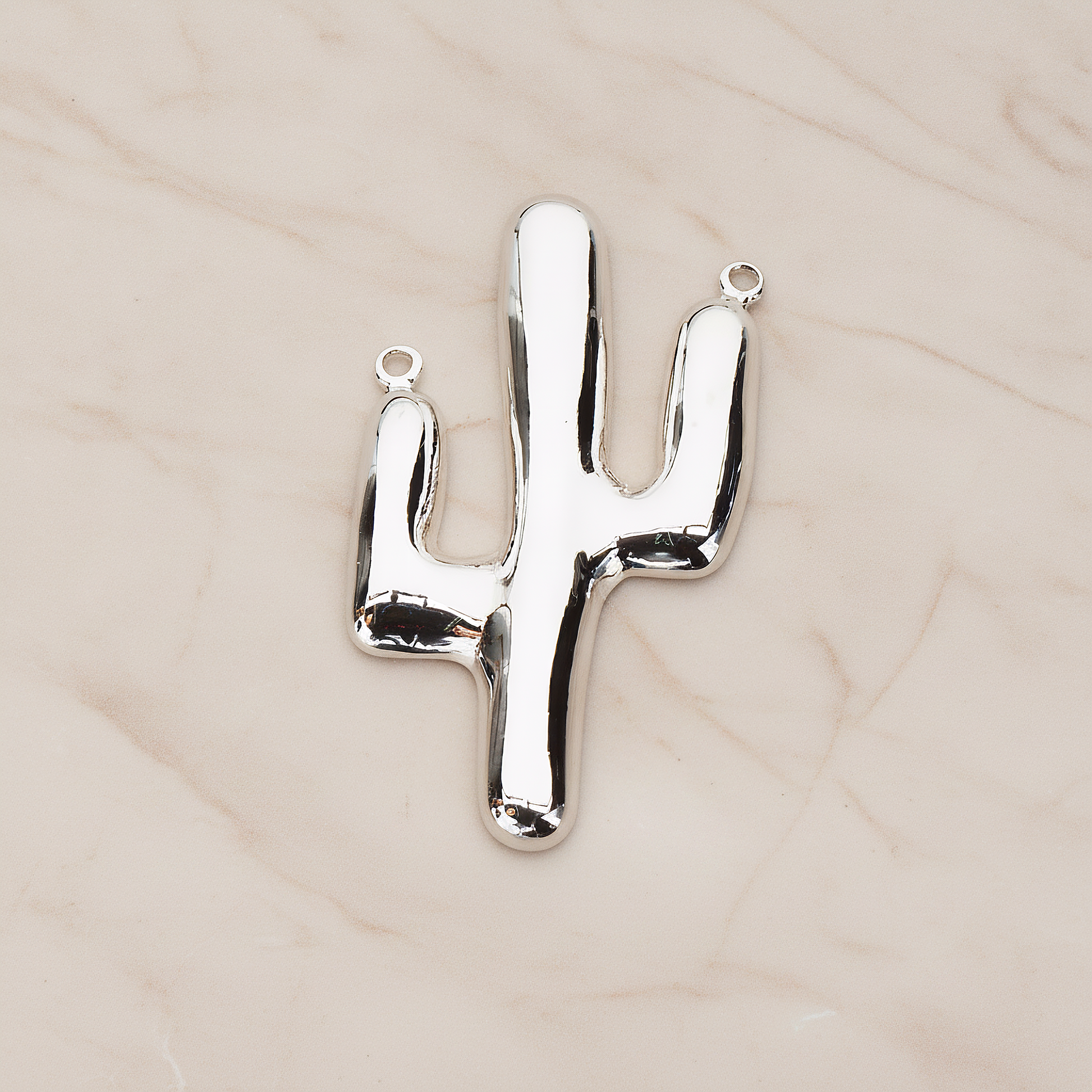 Cactus Pendant, 1 Pc on warm marble background (PD.1154)