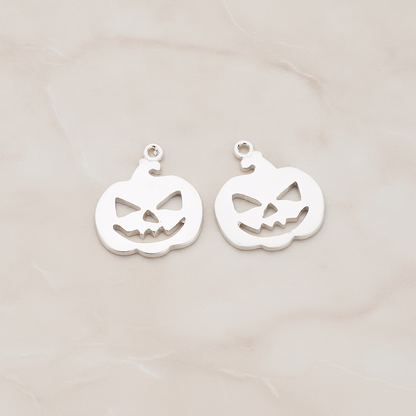 Halloween Pumpkin Pendant, 2 Pc on warm marble background (PD.1155)