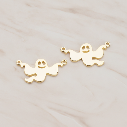Halloween Ghost Pendant, 2 Pc on warm marble background (PD.1156)