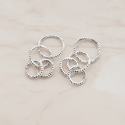 Quadruple Rope Links Tangled Pendant, 2 Pc on warm marble background (PD.116)