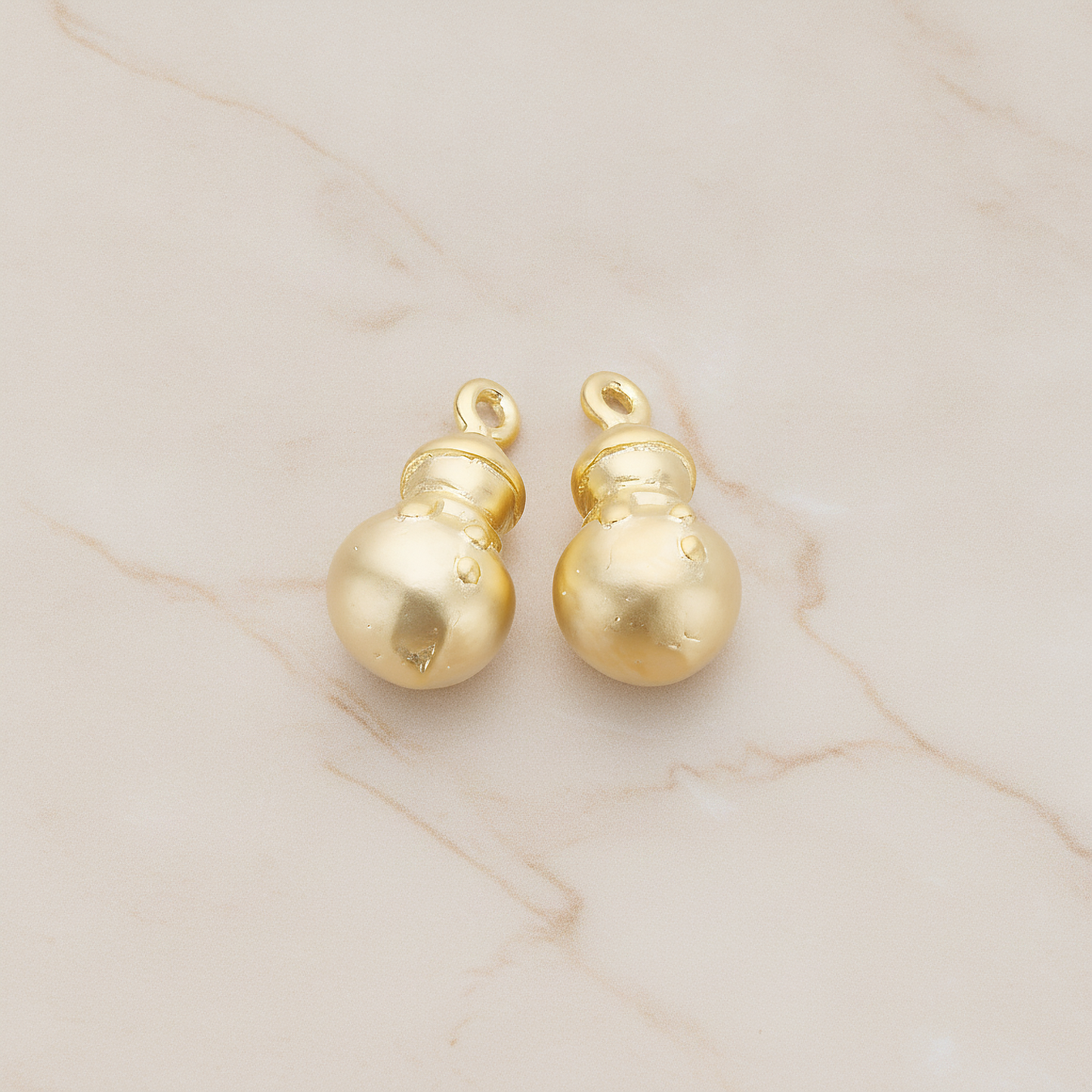 X-MAS Tree Ornament Ball Pendant, 2 Pc on warm marble background (PD.1180)