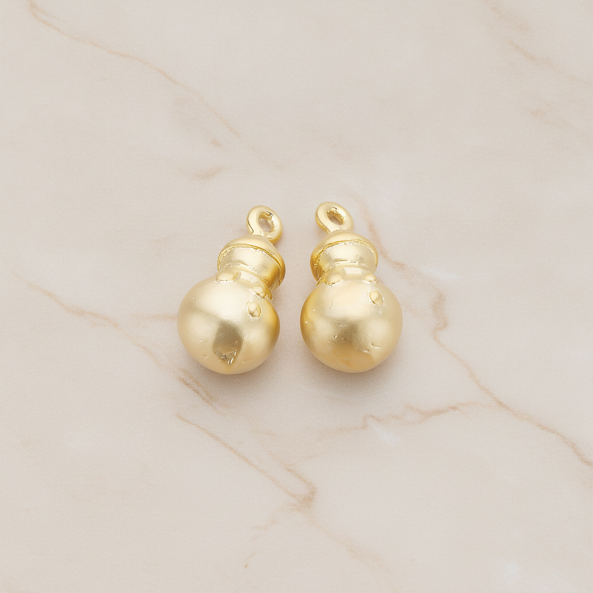 X-MAS Tree Ornament Ball Pendant, 2 Pc on warm marble background (PD.1180)