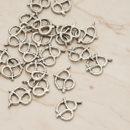 Pretzel Pendant, 2 Pc on warm marble background (PD.1198)