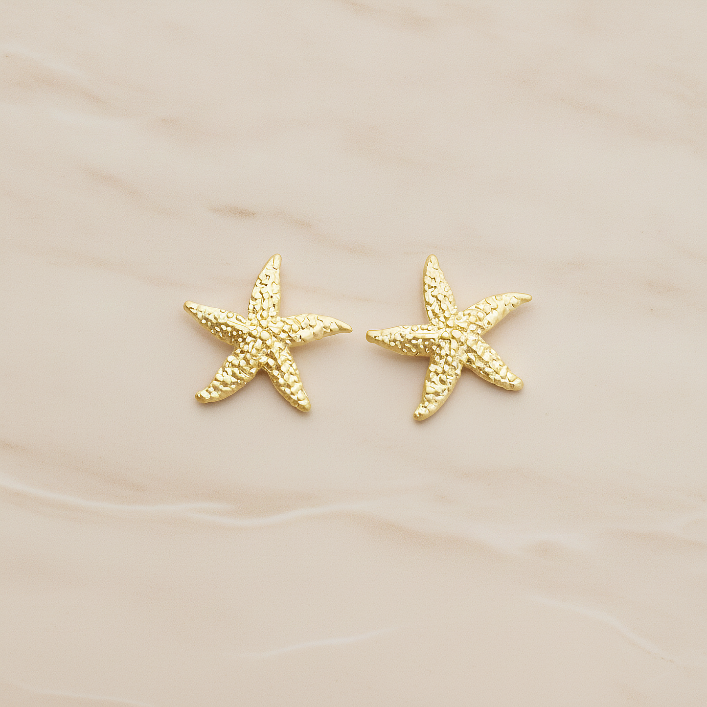 Starfish Ver.1 Pendant, 2 Pc on warm marble background (PD.1234-01)