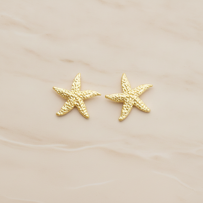 Starfish Ver.1 Pendant, 2 Pc on warm marble background (PD.1234-01)