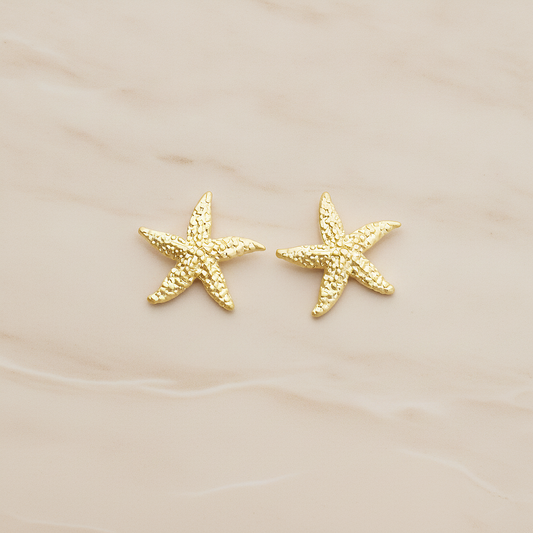 Starfish Ver.1 Pendant, 2 Pc on warm marble background (PD.1234-01)