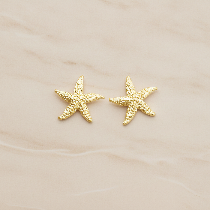 Starfish Ver.1 Pendant, 2 Pc on warm marble background (PD.1234-01)