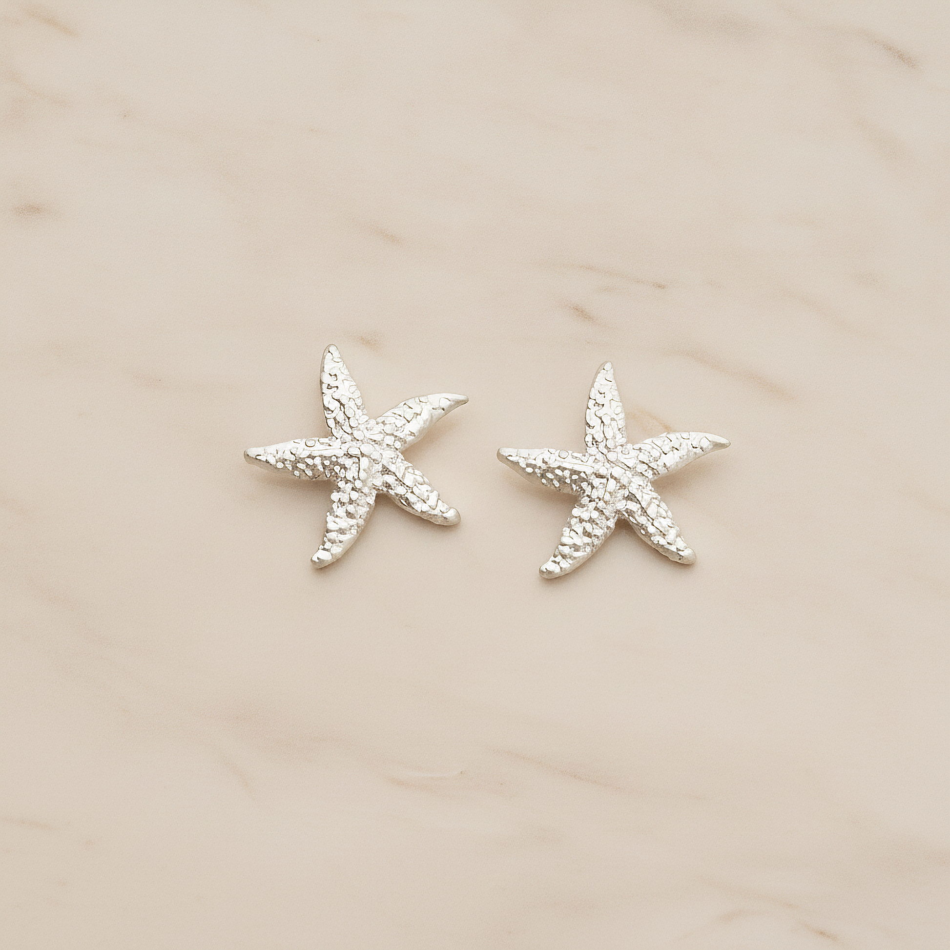 Starfish Ver.1 Pendant, 2 Pc on warm marble background (PD.1234-01)