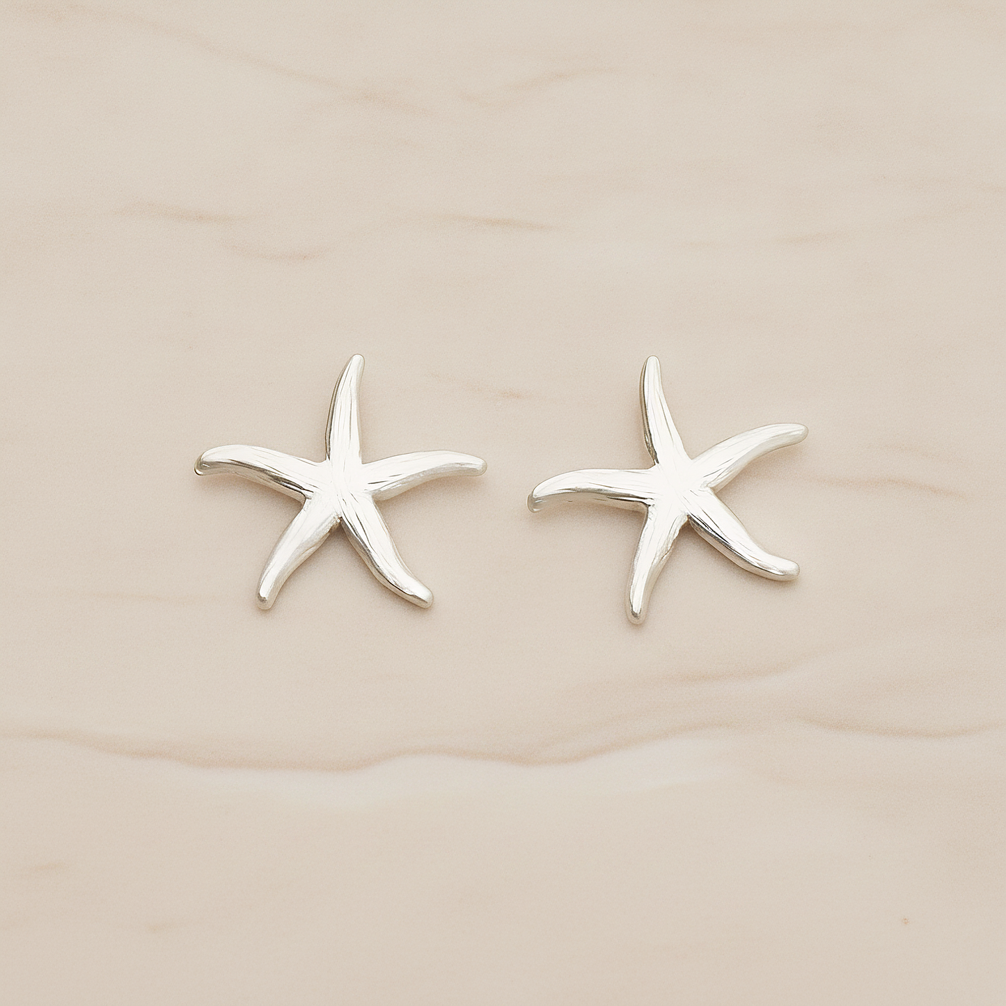 Starfish Ver.2 Pendant, 2 Pc on warm marble background (PD.1234-02)