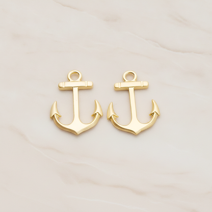 Large Anchor Pendant, 2 Pc on warm marble background (PD.1235)