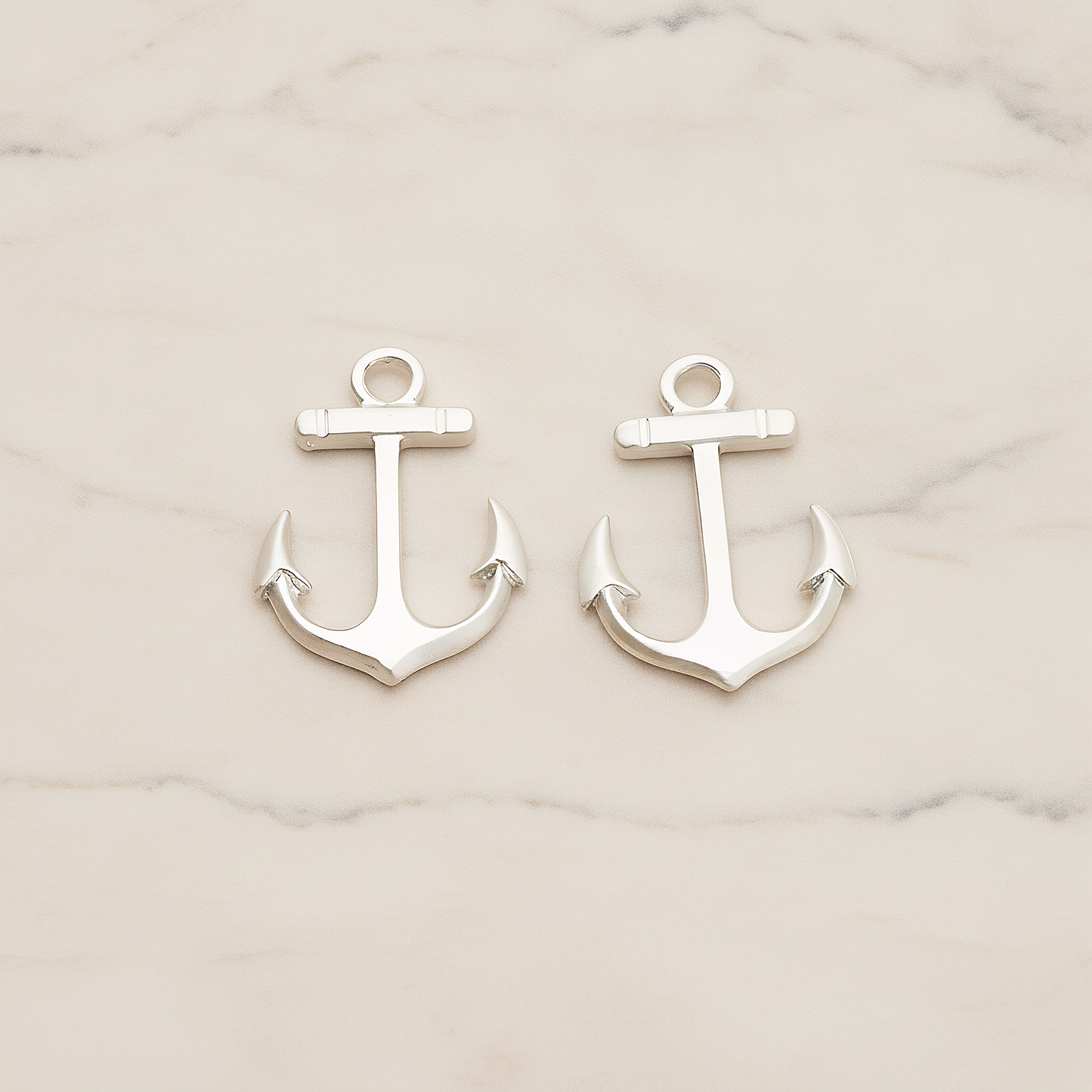 Large Anchor Pendant, 2 Pc on warm marble background (PD.1235)