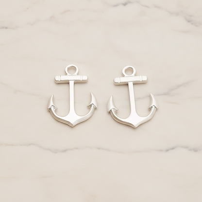 Large Anchor Pendant, 2 Pc on warm marble background (PD.1235)