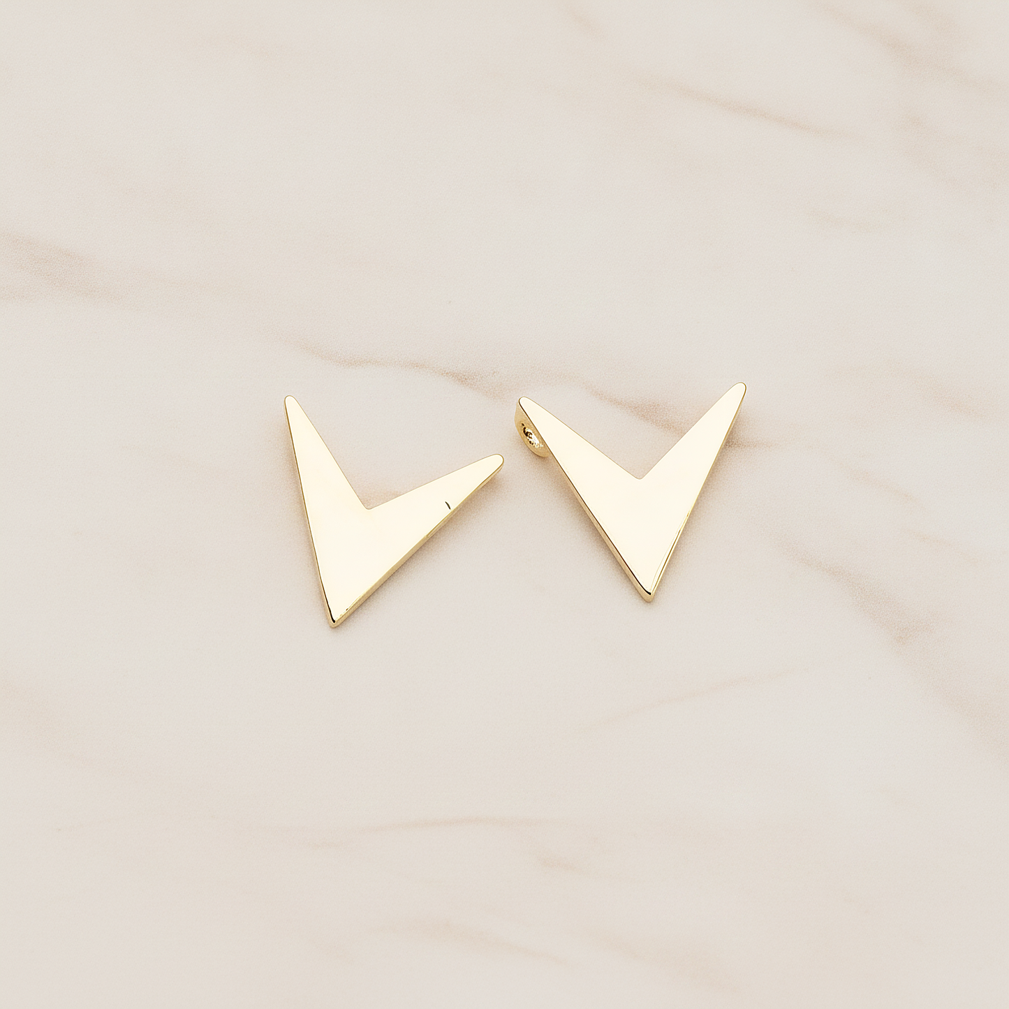 Mini V Shaped Pendant, 2 Pc on warm marble background (PD.1243)