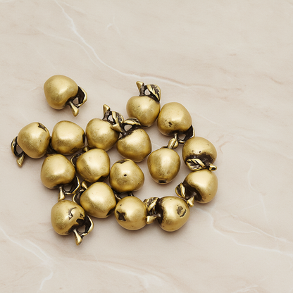 Mini 3D Apple Pendant, 2 Pc on warm marble background (PD.1265)