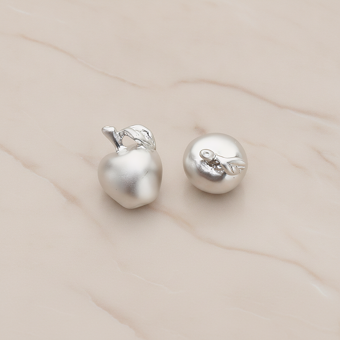 Mini 3D Apple Pendant, 2 Pc on warm marble background (PD.1265)