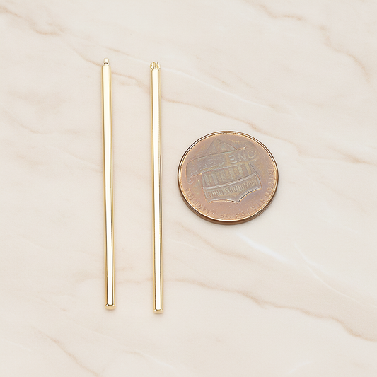 52mm Round Tube Vertical Bar Pendant, 2 Pc on warm marble background (PD.1432-01)