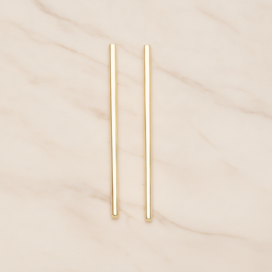 52mm Round Tube Vertical Bar Pendant, 2 Pc on warm marble background (PD.1432-01)