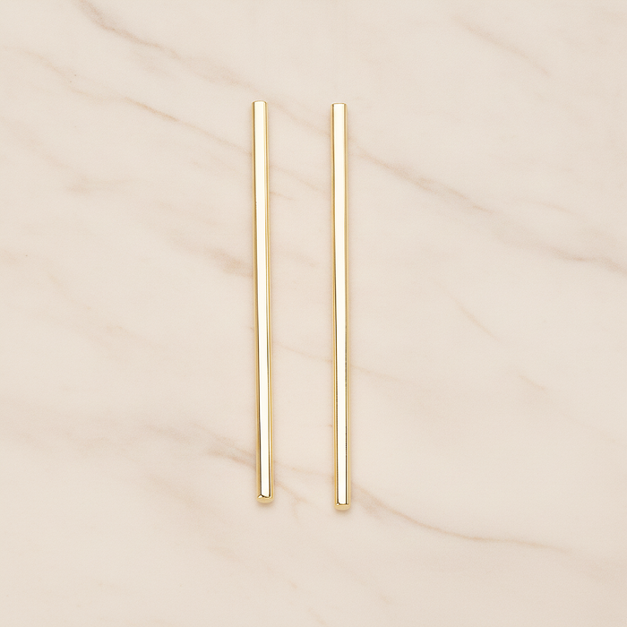 52mm Round Tube Vertical Bar Pendant, 2 Pc on warm marble background (PD.1432-01)