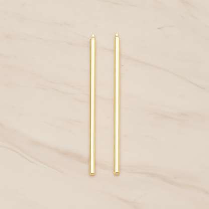 52mm Round Tube Vertical Bar Pendant, 2 Pc on warm marble background (PD.1432-01)
