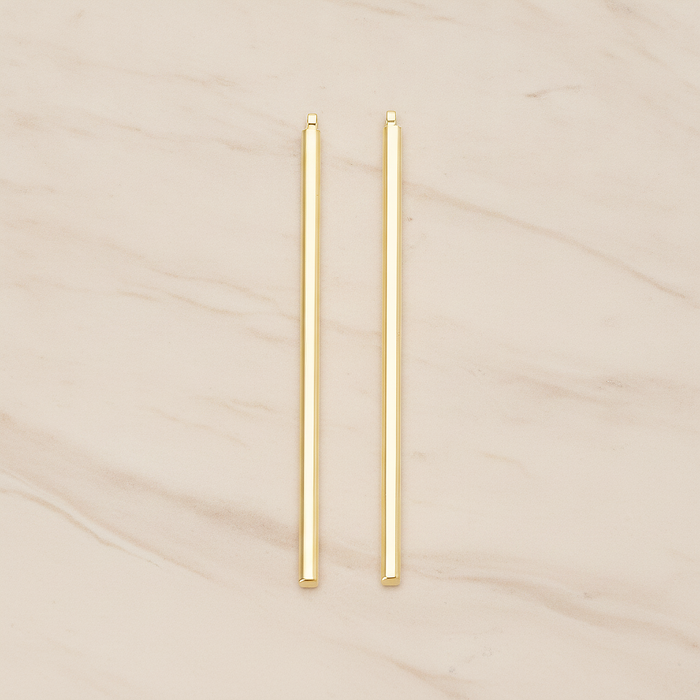 52mm Round Tube Vertical Bar Pendant, 2 Pc on warm marble background (PD.1432-01)