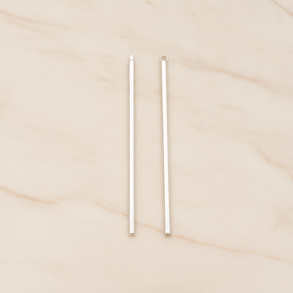 52mm Round Tube Vertical Bar Pendant, 2 Pc on warm marble background (PD.1432-01)