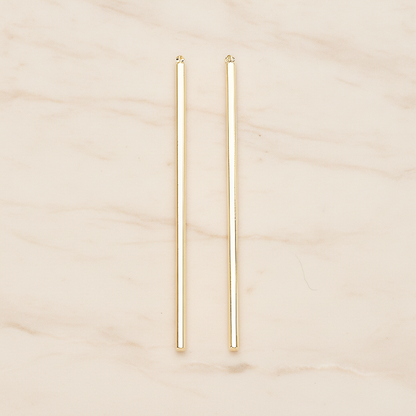 62mm Round Tube Vertical Bar Pendant, 2 Pc on warm marble background (PD.1432-02)