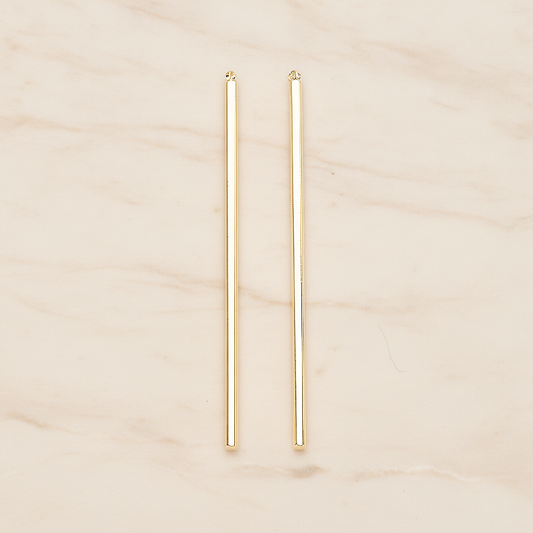 62mm Round Tube Vertical Bar Pendant, 2 Pc on warm marble background (PD.1432-02)