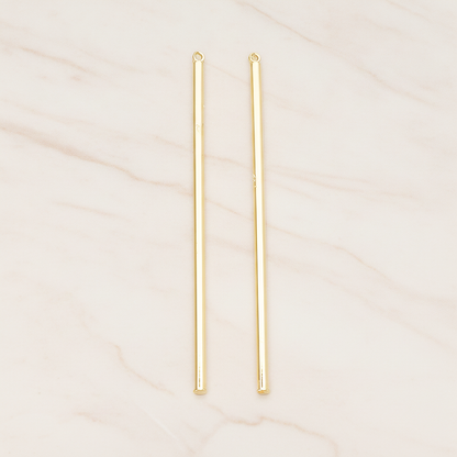 62mm Round Tube Vertical Bar Pendant, 2 Pc on warm marble background (PD.1432-02)