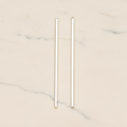 62mm Round Tube Vertical Bar Pendant, 2 Pc on warm marble background (PD.1432-02)
