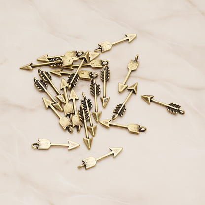 Simple Small Arrow Pendant, 2 Pc on warm marble background (PD.1449)