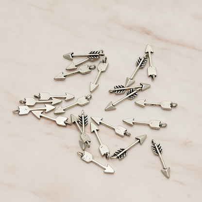 Simple Small Arrow Pendant, 2 Pc on warm marble background (PD.1449)
