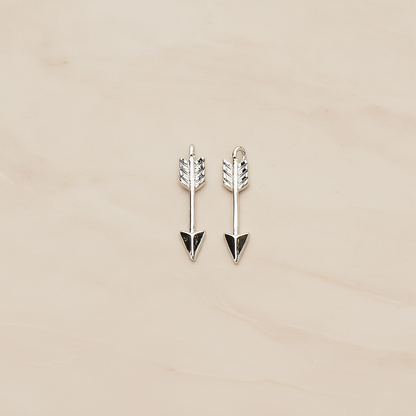 Simple Small Arrow Pendant, 2 Pc on warm marble background (PD.1449)