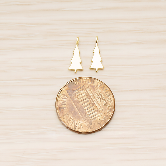 Pine Tree Pendant, 2 Pc on warm marble background (PD.1647)