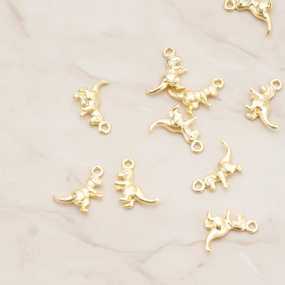 Small Dinosour Pendant, 2 Pc on warm marble background (PD.1694)