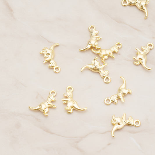 Small Dinosour Pendant, 2 Pc on warm marble background (PD.1694)