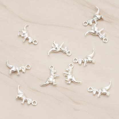 Small Dinosour Pendant, 2 Pc on warm marble background (PD.1694)