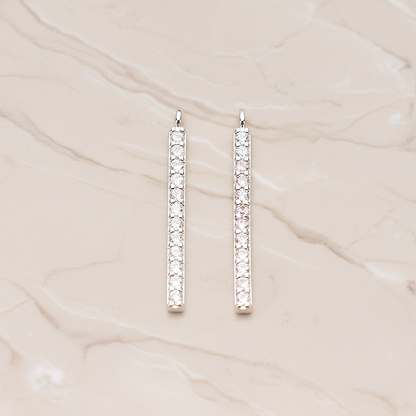 21mm Cubic Bar Pendant, 1 Pc on warm marble background (PD.1778)