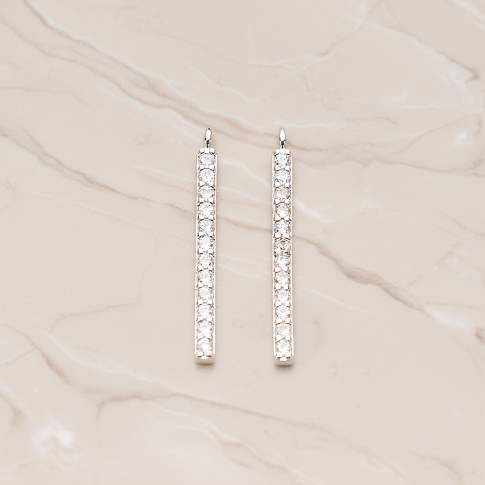 21mm Cubic Bar Pendant, 1 Pc on warm marble background (PD.1778)