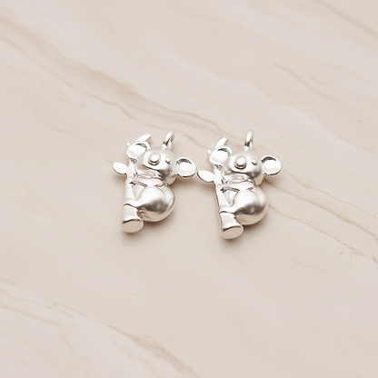 Koala on a Tree Pendant, 2 Pc on warm marble background (PD.1787)