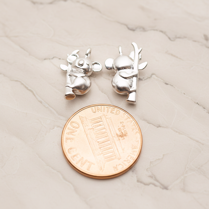 Koala on a Tree Pendant, 2 Pc on warm marble background (PD.1787)