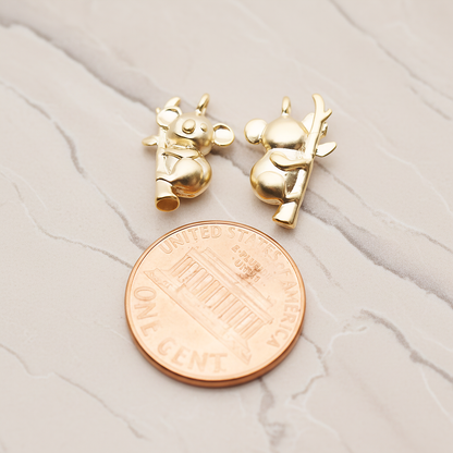 Koala on a Tree Pendant, 2 Pc on warm marble background (PD.1787)