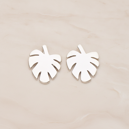 Monstera Leaf Pendant, 2 Pc on warm marble background (PD.1807)