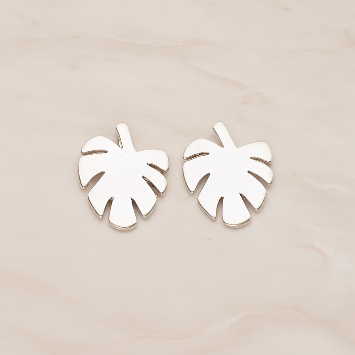 Monstera Leaf Pendant, 2 Pc on warm marble background (PD.1807)