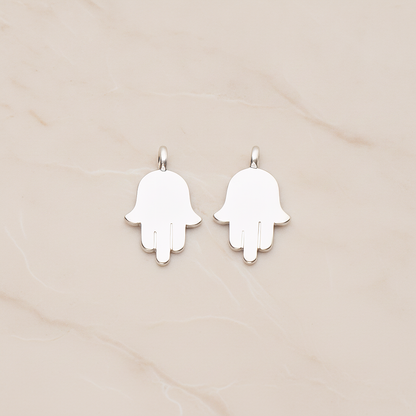 Small Hand Pendant, 2 Pc on warm marble background (PD.1808)