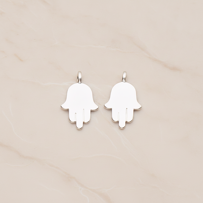 Small Hand Pendant, 2 Pc on warm marble background (PD.1808)