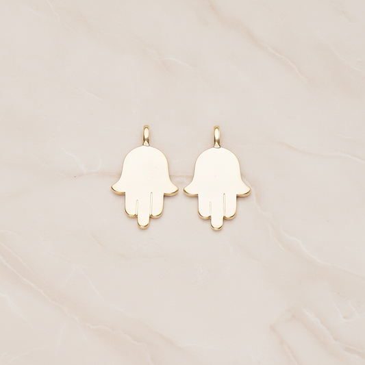 Small Hand Pendant, 2 Pc on warm marble background (PD.1808)