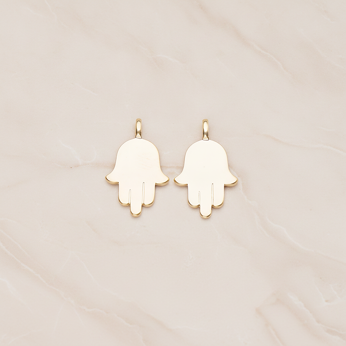 Small Hand Pendant, 2 Pc on warm marble background (PD.1808)