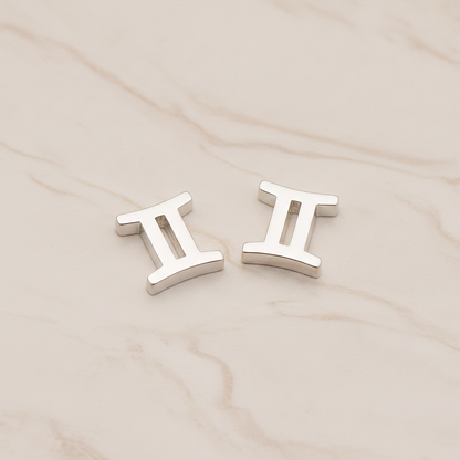 Zodiac Sign Pisces Bead Pendant, 2 Pc on warm marble background (PD.1895)