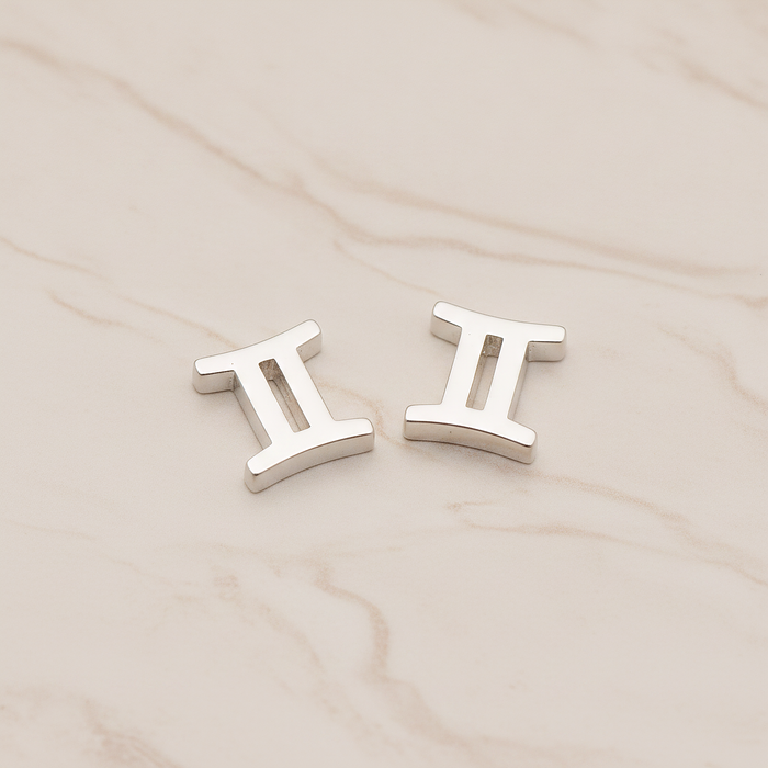 Zodiac Sign Pisces Bead Pendant, 2 Pc on warm marble background (PD.1895)